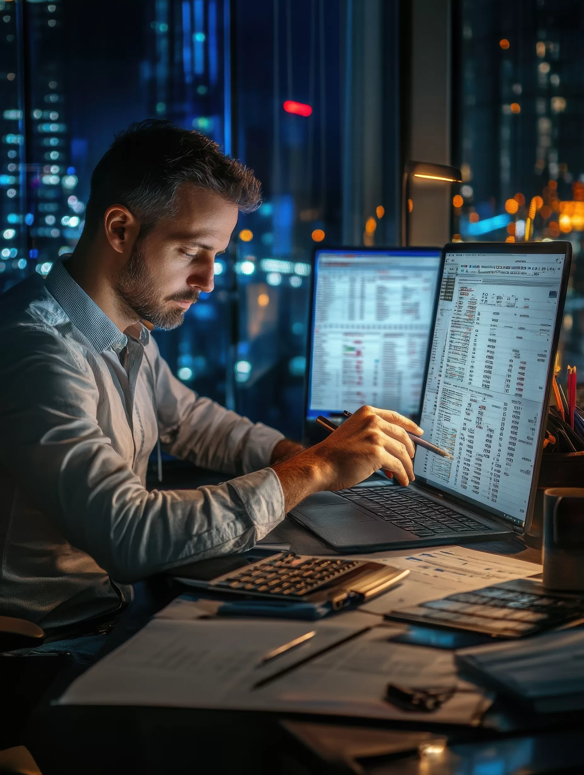 A professional managing an online payroll system for automating salary calculations and scheduling employee wages.